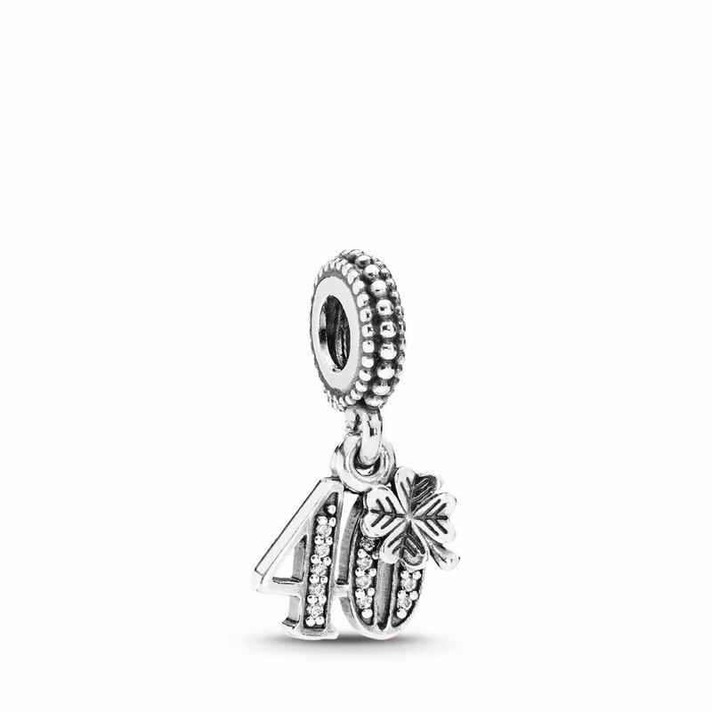 Pandora 40 Dangle Charm - Sterling Silver/Cubic Zirconia - Canada | MA1839GH